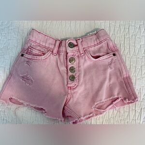 Zara Girls Pink Jean Shorts Size 7